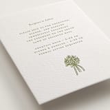 "wedding bouquet" - Letterpress Reception Cards in Pistachio by Lori Wemple - Detail