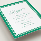 "Hartford" - Letterpress Reception Cards in Shamrock by Olivia Raufman - Detail