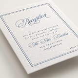 "Posh" - Letterpress Reception Cards in Provincial Blue by Creo Study - Detail