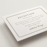 "Summit Meadows" - Letterpress Reception Cards in Pistachio by Ana Sharpe - Detail