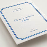 "Brasserie" - Letterpress Reception Cards in Sapphire by Megan Davis - Detail