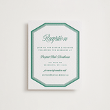 "Archer" - Letterpress Reception Cards in Cucumber by Kelly Watkins - Front