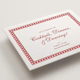"Larkin" - Letterpress Reception Cards in Scarlet by Megan Davis - Detail