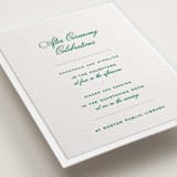 "Keepsake" - Letterpress Reception Cards in Shamrock by Blustery August - Detail