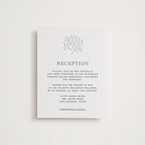 "The Sea" - Letterpress Reception Cards in Aegean by Jenna Holcomb - Front