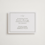 "The Verdure Suite" - Letterpress Reception Cards in Moss by Brittney Jensen - Front