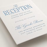 "Big Day" - Letterpress Reception Cards in Sky Blue by Baumbirdy - Detail