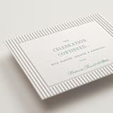 "Isle" - Letterpress Reception Cards in Seafoam by Megan Davis - Detail
