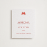 "lobster" - Letterpress Reception Cards in Neon Orange by Pippa Shaw - Front