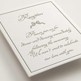 "Crestino" - Letterpress Reception Cards in Pistachio by Petra Kern - Detail