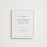 "Heirloom Needlework" - Letterpress Reception Cards in Gravel by Meggy Masters - Front