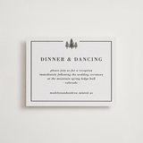 "Mountain Pines" - Letterpress Reception Cards in Soft Black by Winston Latchman - Front