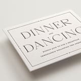 "Quiet Luxury" - Letterpress Reception Cards in Coffee by Oscar and Emma - Karly Depew - Detail