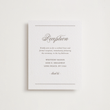 "Willow" - Letterpress Reception Cards in Coffee by Snow and Ivy - Front