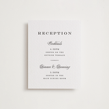 "Proper" - Letterpress Reception Cards in Soft Black by Carolyn MacLaren - Front