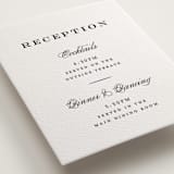"Proper" - Letterpress Reception Cards in Soft Black by Carolyn MacLaren - Detail