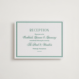 "Fresh Classic" - Letterpress Reception Cards in Cucumber by letterfix - Front