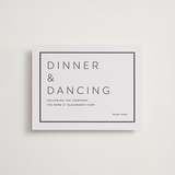 "Kismet" - Letterpress Reception Cards in Soft Black by Alston Foster - Front