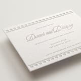 "Shell Border" - Letterpress Reception Cards in Dove Grey by Vera Lim - Detail