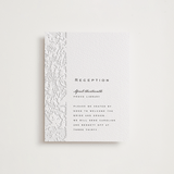 "Subtle Marble" - Letterpress Reception Cards in Soft Black by Erin L. Wilson - Front