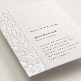 "Subtle Marble" - Letterpress Reception Cards in Soft Black by Erin L. Wilson - Detail