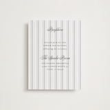 "Striped" - Letterpress Reception Cards in Soft Black by Baumbirdy - Front