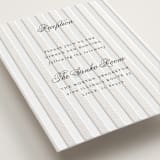 "Striped" - Letterpress Reception Cards in Soft Black by Baumbirdy - Detail