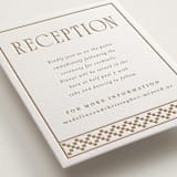 "Parker" - Letterpress Reception Cards in Matte Gold by Angela Garrick - Detail