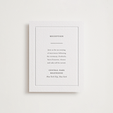 "Bespoke" - Letterpress Reception Cards in Soft Black | Blind Deboss by Meggy Masters - Front
