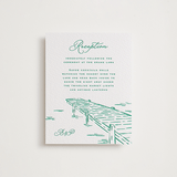 "Lakeview" - Letterpress Reception Cards in Shamrock by Claudia Orengo - Front