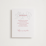"simply happy" - Letterpress Reception Cards in Scarlet by Deborah Chou - Front