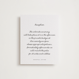 "Lover's Lantern" - Letterpress Reception Cards in Soft Black by Blustery August - Front