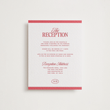 "Vermilion" - Letterpress Reception Cards in Scarlet by Jenna Holcomb - Front