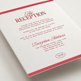 "Vermilion" - Letterpress Reception Cards in Scarlet by Jenna Holcomb - Detail