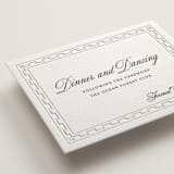 "Infinite" - Letterpress Reception Cards in Soft Black by Alston Foster - Detail
