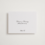 "Cornelia" - Letterpress Reception Cards in Soft Black by Megan Davis - Front