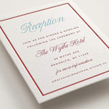"Charm" - Letterpress Reception Cards in Rosewood by Kelly Watkins - Detail