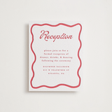 "Prep School" - Letterpress Reception Cards in Scarlet by Morgan Kendall - Front