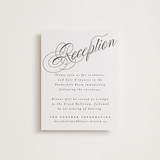 "Forever" - Letterpress Reception Cards in Soft Black by Hudson meet Rose - Front