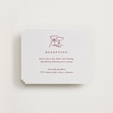"Classic Cherries" - Letterpress Reception Cards in Maraschino by Charter Oaks Creative - Front