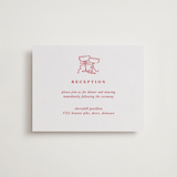 "Classic Cherries" - Letterpress Reception Cards in Scarlet by Charter Oaks Creative - Front