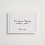 "Aperitif" - Letterpress Reception Cards in Sky Blue by Megan Davis - Front