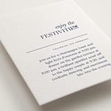 "bluebell dinner" - Letterpress Reception Cards in Lapis by Bramble Studio - Detail
