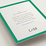 "Classic Initials" - Letterpress Reception Cards in Soft Black by mo kelley - Detail