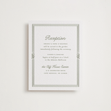 "Court" - Letterpress Reception Cards in Artichoke by Kate Ahn - Front