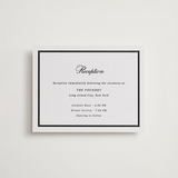"Chic Union" - Letterpress Reception Cards in Soft Black by Cass Loh - Front