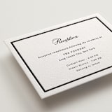 "Chic Union" - Letterpress Reception Cards in Soft Black by Cass Loh - Detail