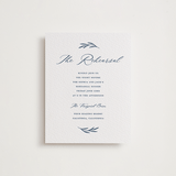 "Everlasting" - Letterpress Rehearsal Dinner Cards in Indigo by Susan Moyal - Front