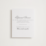 "classic composition" - Letterpress Rehearsal Dinner Cards in Soft Black by Olivia Raufman - Front
