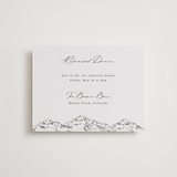 "Mountainview" - Letterpress Rehearsal Dinner Cards in Graphite by Sarah Brown - Front